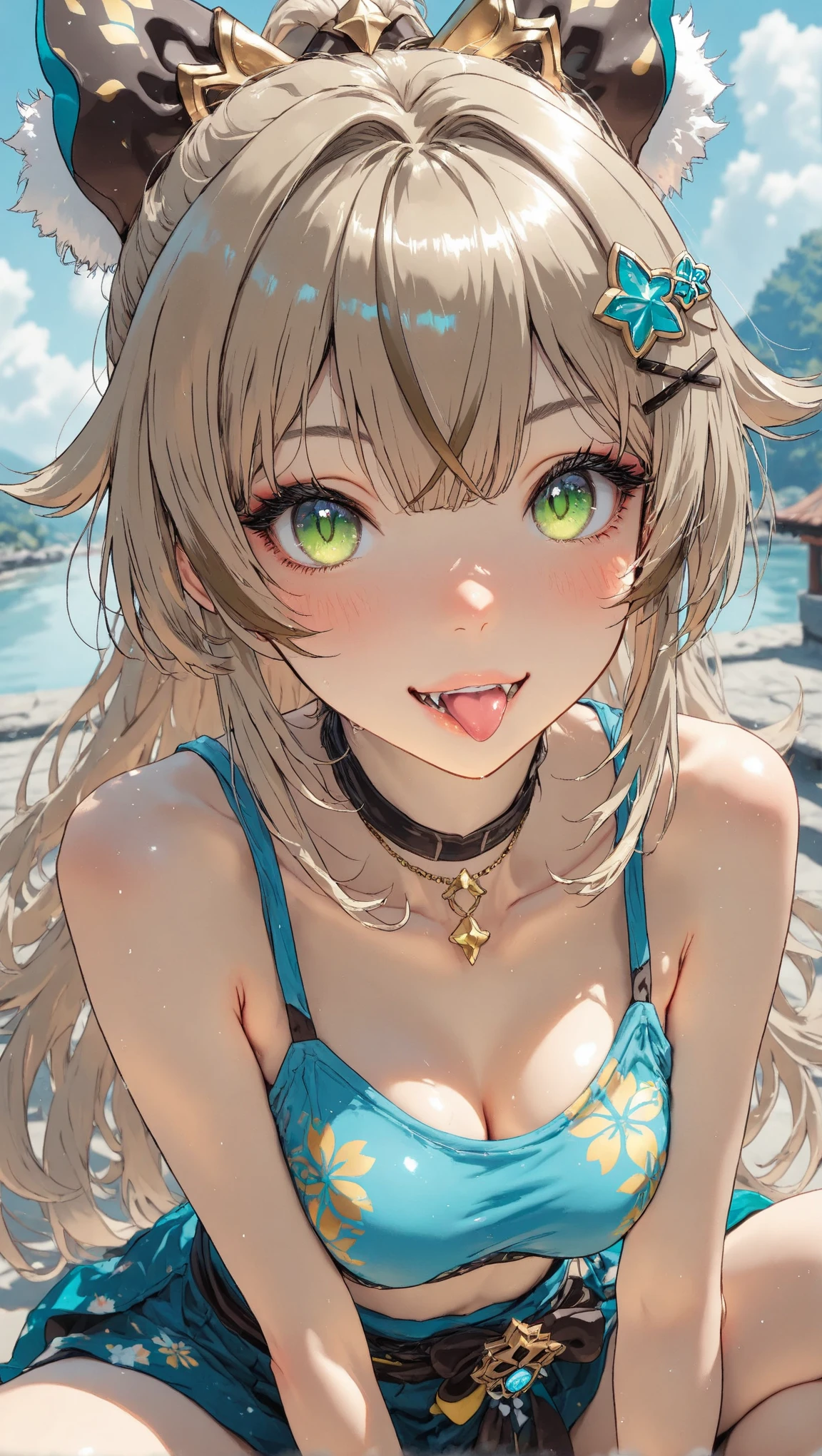 1 ultra hot gorgeous European blonde woman, age 8, she’s a playmate, men magazine model, blonde wavy hair. ((upper body selfie, happy)) hot, full breasts, wearing bikini, outdoors taking selfie on the side of a stone pyramid in a snow landscape (very detailed, intricate details),cheerful, happy, sexy pose, close-up, cinematic light, side lighting, ultra high resolution, best shadow, RAW, upper body, masterpiece, UHD, northern lights, starry winter night.