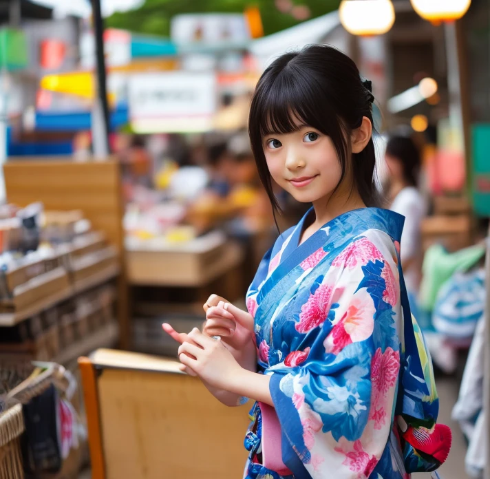 (Best-quality, Masterpiece, Ultra-High-Resolution, (Photorealistic:1.4), Raw Photo, depth of field, professional lighting, perfect anatomy, extremely details), 1girl, 15-years-old, the most famous Japanese idol, full body, ( wearing Japanese-YUKATA with cute-design and Japanese-GETA with cute-design), walking down main street in Kyoto-City, (extremely cute face, ((extremely cute big-eyes)), extremely cute hair, extremely beautiful skins), extremely cute long-eyelashes, extremely cute lips, looking at viewer, innocent smile, (detailed Japanese-YUKATA, detailed Japanese-GETA, detailed main-street-in-Kyoto-City)