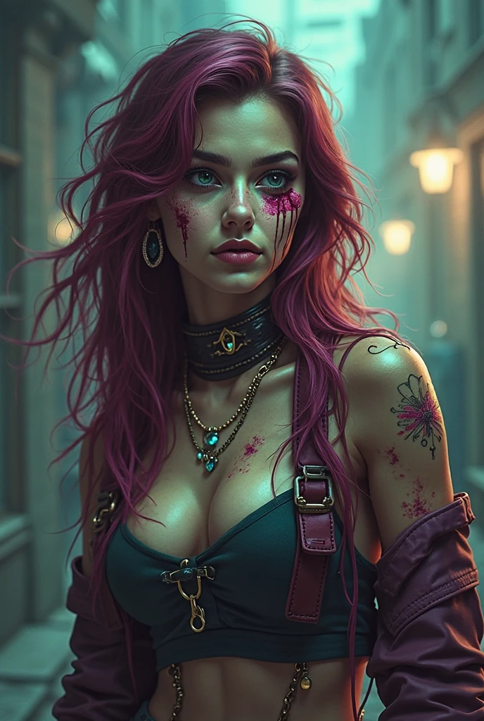 Texas saloon, Dusky bar, dusty walls, spider webs, warm colors, black and white style, red dead redemption 2. Luis Royo-like illustration of a beautiful long-haired goth fairy robot Mila Kunis in a post-apocalyptic landscape. Full body illustration, long pink hair, short skirt, big purple boots.