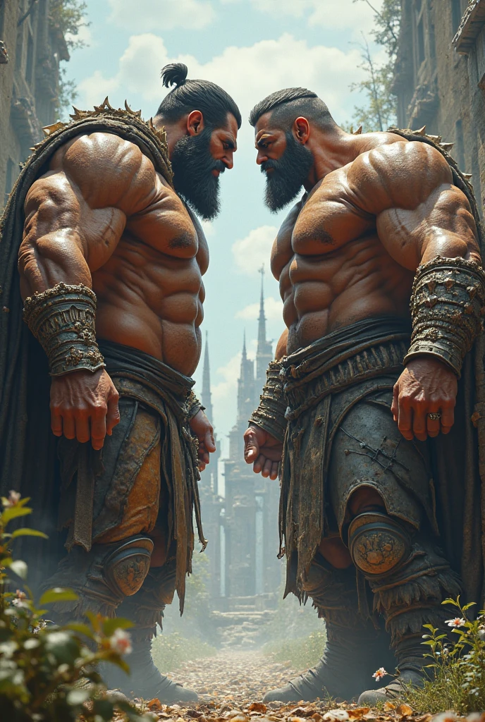 extremely detailed, detailed face, detailed eyes, detailed muscle, (view full body), ((1man)), (object (big muscular old man man standing with face up looking sad expression behind the building)), the old man is soldier and wearing soldier uniform, old man (big muscular, big muscle, bodybuilder, facial hair, beaded, white beard, battel scar face, short hair, white hair, strong character, strong muscle), (background ((heavy rain, fog, overcast sky, gray clouds, waster land, post-apocalypse, ruined city))), (photography (50mm lens, cinematic, cinematic color))