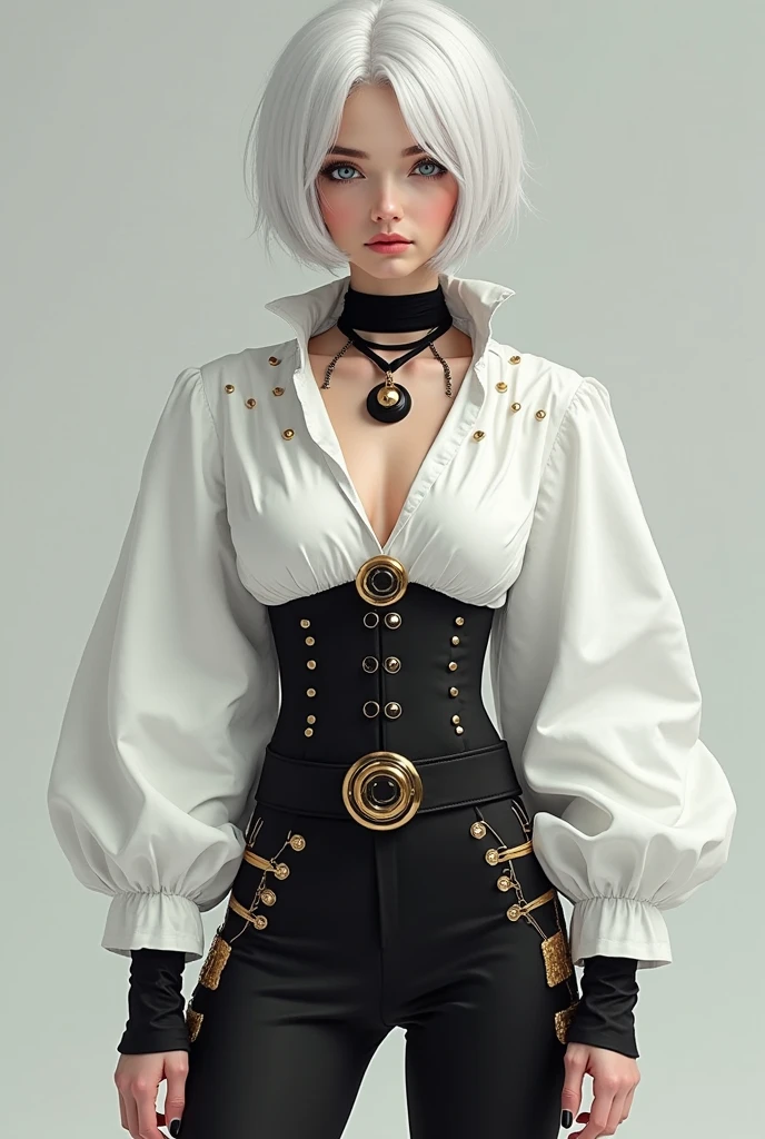 NSFW, masutepiece, 4K, Award-winning, Very classy, Extremely beautiful, Extremely beautiful woman, Very narrow eyes and face, wearing corset, black garter belt and stockings, (((Very small breasts: 1. 2))), Woman sitting on sofa with chain around waist, 2b, 2 b, Beautiful steampunk anime woman,. G-Wise at Pixiv Art Station, Gwise on Art Station Pixiv, guweiz, By Jan J, Artwork in the style of Gwise, Gwise's masterpiece, rococo cyberpunk , very tight corset, very sexy costume, Very delicate face and skin texture, Delicate eyeliner double eyelids, long eyelashes, Nice double eyelids, Very fine eyeshadow, Narrow eyes, three white, Dark Eye Makeup, evil smile, Pretty, nice legs, Tie short hair back, very sexy costume, Sticky tongue, Vaginal promiscuity, Vaginal discharge, Squirting, Photo 4 Kodak Portra 400 camera and f1.6 6-color lens, ultra realistic textures, Dramatic LightingUnreal Engine Art Station CineStar 800 Trendy Tungsten Light, heels, Stockings