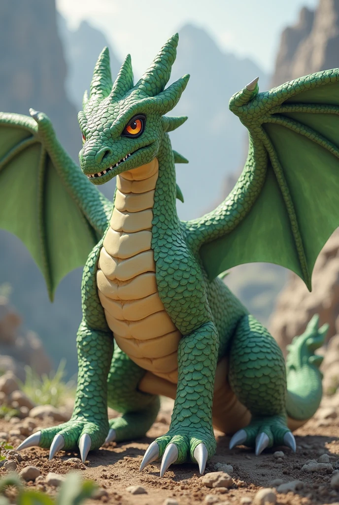 giant muscular green dragon, climbing down giant beanstalk, incredibly detailed, highly realistic, intricate scales, fierce dragon eyes, dragon claws, dragon wings, photorealistic, 8k, hyper detailed, ultra-realistic, dramatic lighting, vivid colors, dramatic shadows, fantasy landscape, lush green foliage, rolling hills, detailed environment, cinematic composition, masterpiece