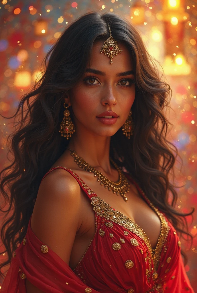 hot indian girl in saree with exposed belly.