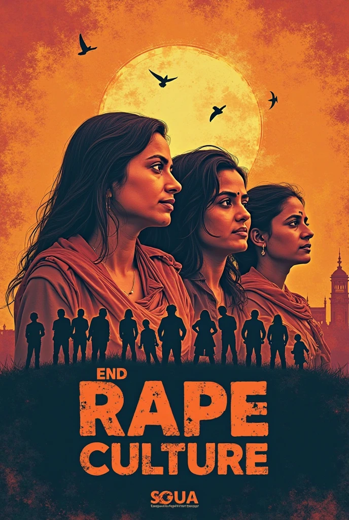 Poster about anti violation against women and children