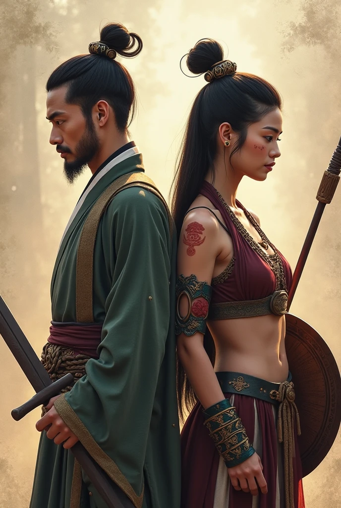 A woman with atletich musuclar tonus but not big, showing ur back with a giant dragon yakuza tattoo, 8k resolution, epic, dramatic vibe