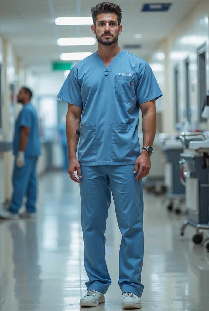 an oncologist, enters the room with a serious face in the hospital ultra realistic 4k photo