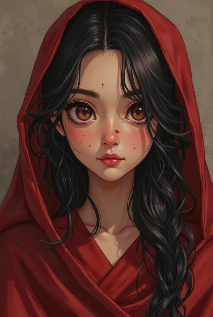 little Red Riding Hood nude at the florest, perfect eyes, beautiful face, pubic hair, small breast