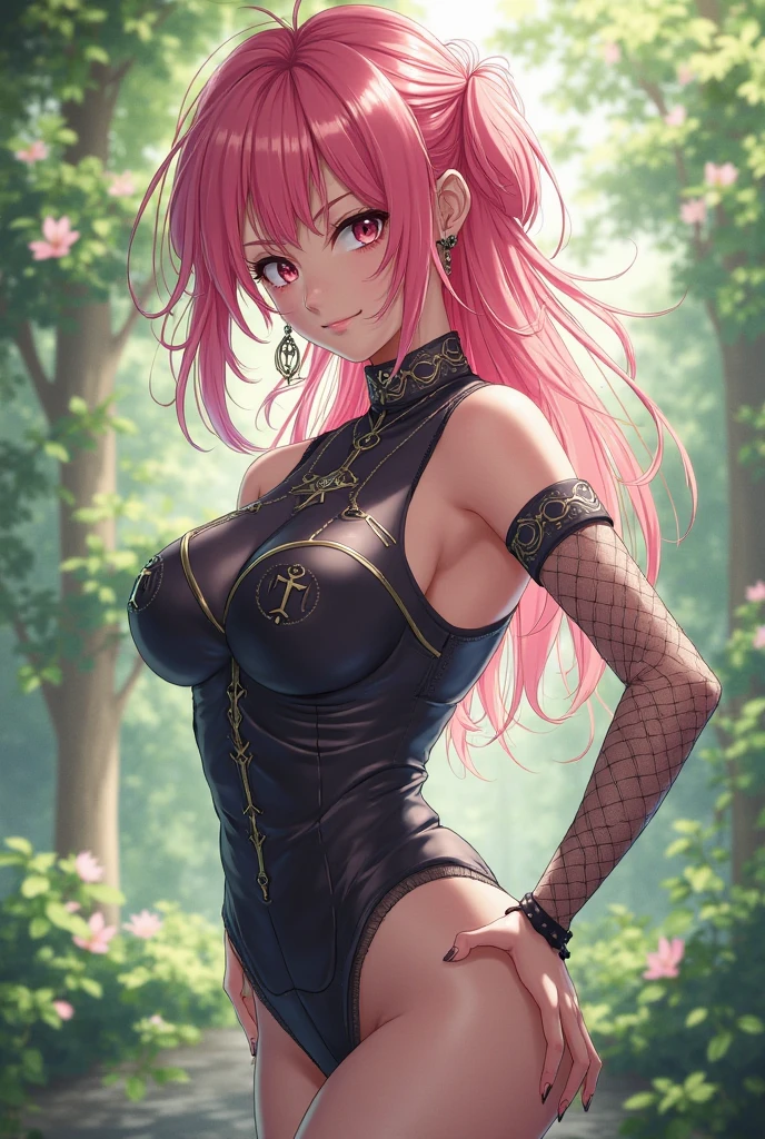 masterpiece, best quality, highres,
NeoDef, 1girl, solo, breasts, brown hair, brown eyes, heterochromia, hair between eyes, pink hair, multicolored hair, pink eyes, short hair, bangs, shiny hair, two-tone hair, split-color hair,
naked sweater, sweater, meme attire, virgin killer sweater, breasts, turtleneck sweater, bare shoulders, turtleneck, sweater dress, ribbed sweater, sideboob, halterneck, ?, spoken question mark,
<lora:LoRA_Neopolitan:1>, cowboy shot, looking at viewer, hands on own chest, outdoors, forest, field, sky, blue sky, sunlight, flower field, <lora:LoRA_Sweater:1>