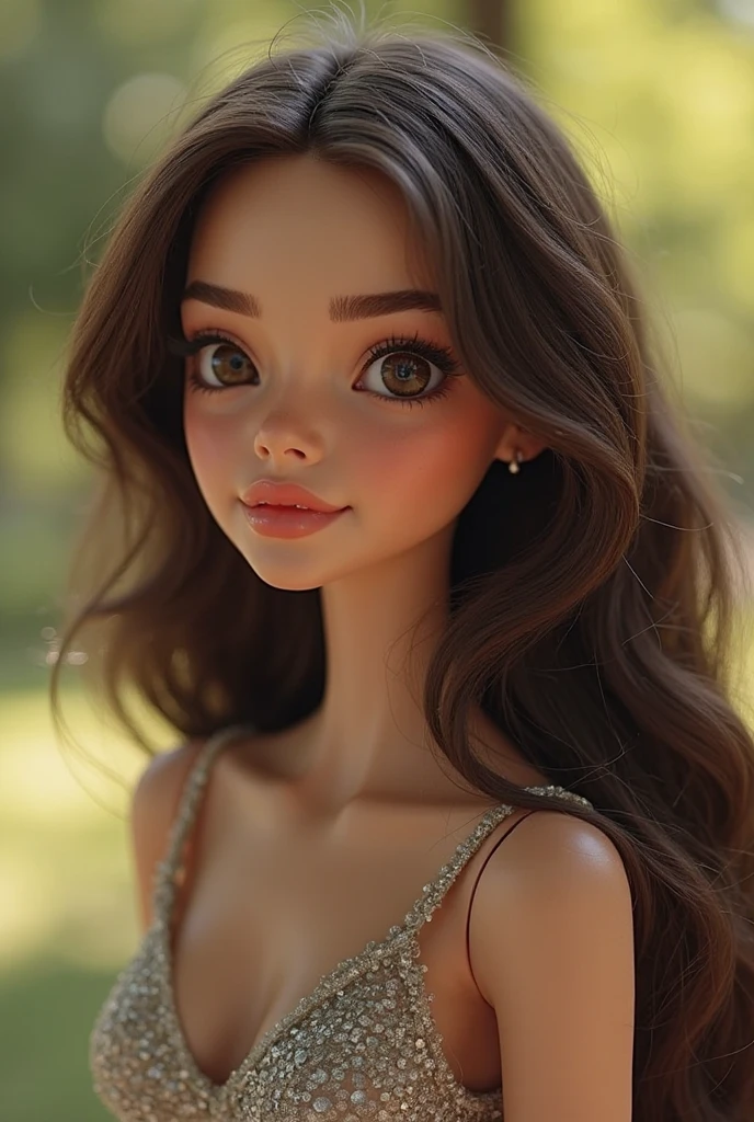 Realistic photo of a beautiful 4ll1s0np woman, 1girl,solo,long hair,looking at viewer,brown hair,bare shoulders,brown eyes,closed mouth,upper body,outdoors,sleeveless,day,blurry,lips,blurry background,realistic,nose, soft lighting, professional Photography, Photorealistic, detailed, RAW, analog, sharp focus, 8k, HD, high quality, masterpiece<lora:4ll1s0np:1.0>