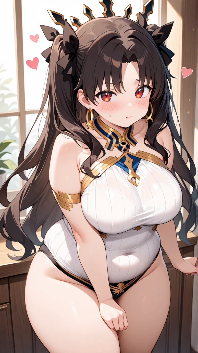 Yorbrier、
1girl in, in backlight, bare shoulders, mare, White Bikini, Dark hair, breastsout, Mouth closed,耳环, deadpan, floting hair,Gold Earrings, Gold Hair Band,jewely, large full breasts, length hair, looking at the viewers、red eyes、独奏、thighs thighs thighs thighs
、((masterpiece))