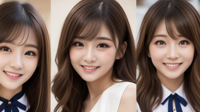 Tabletop, Highest quality, shape, Very detailed, finely, High resolution, 8k wallpaper, 完璧なダイナミックな構shape, Beautiful and detailed,ランダムなcute髪,,Natural color lip, Bold sexy pose,smile、20-year-old girl、cute、Looking into the camera,Always blur the background,Perfect and beautiful face,Slim face and figure,Big eyes、Putting on gal makeup,Small face,Shooting from below、smile,Blurred Background,Elegant feminine face、Cyberpunk Fashion、smile、Real Photo、Raw photo、Real human skin,finely描かれた肌:1,4、Normal anatomy