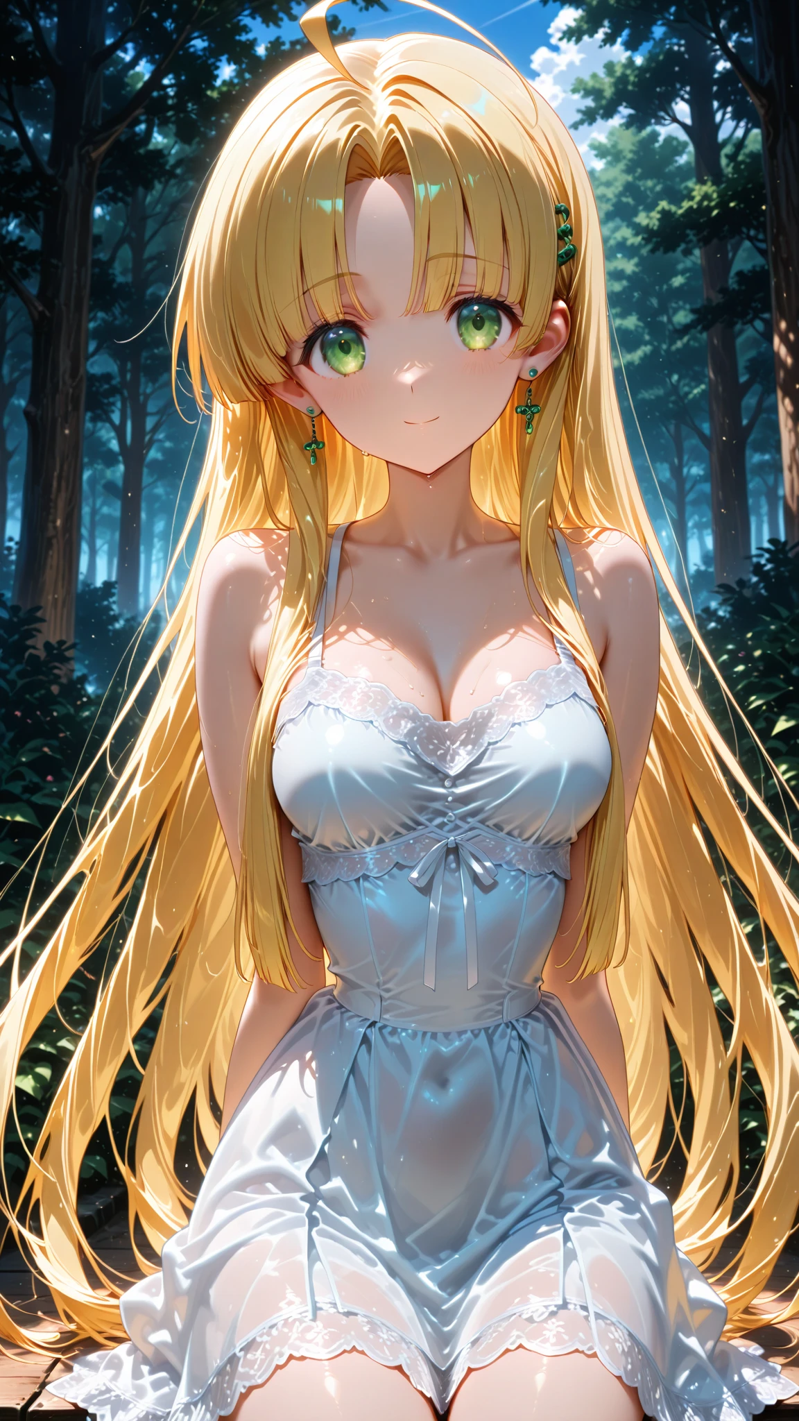 ((Finest quality)),(超A high resolution),(Ultra-detailed細),(Meticulous portrayal),((the most picturesque works of art),Ultra-Precision Art,The art of astounding depiction,Fantasyart:1.5, ((Beautiful flowers々:1.5)),((Creeper:1.5)), (Body eroded by flowers:1.3),Glamorous body:1.3,fancy background effects、masterpiece、Fancy details、(NSFW 1.1), ((1girl in)), ((masutepiece)), ((Highly detailed:1.3)), In crystal clear water,beautiful woman entering the lake, ((long yellow hair)), Wet hair, Wearing a light transparent dress, clothed bathing, steam, (Rose petals floating in water:1.3), Early morning light, Ivory Gold AI, windows, Crepscular lighting, 、Lace sheer underwear、very very gigantic boobs、Pink nipples、pink areolae,透けて見えるPink nipples、透明なpink areolae、lace and string shorts.、princess carry,Sexy lingerie with lace and strings,See-through sexy lingerie,Transparent lingerie、translucent dress、pearlsescent、pearls、Sexy Harness、Sexy garter belt、Sexy Stockings、Well equipped,intimate, rose garden、Multicolored roses、lake with floating roses、Lying down、Open legs、Spread your legs、Open thighs、Immersion in water、Wet body、splash water、gorgeous flower decoration、big flowers、stylish hair、Moon, lantern, Night, Solo, playing in the water, Water, hair flower, flower, Outdoors, skyporn, full Moon, Rain, lantern, wet clothes, skyporn, wet hair (((masutepiece),(the Extremely Detailed CG Unity 8K Wallpapers),Best Quality,Cinematic lighting,Detailed background,Beautiful detailed eyes,Bright pupils, (extremely delicate and beautiful),(Beautiful and detailed eyes description), Ultra-detailed,masutepiece,)),((Yellow eyes))、