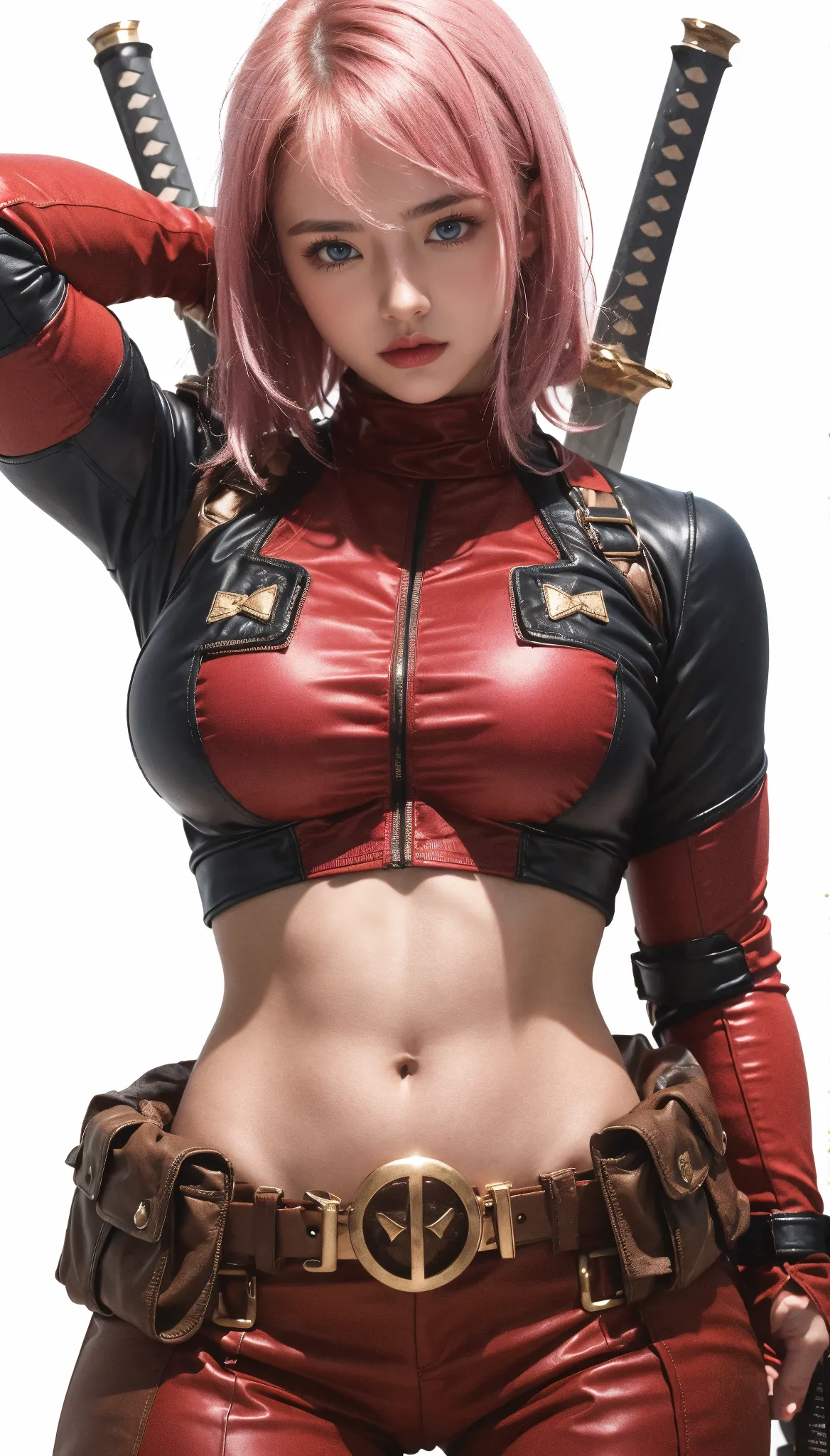 Lilith has large breasts showing 