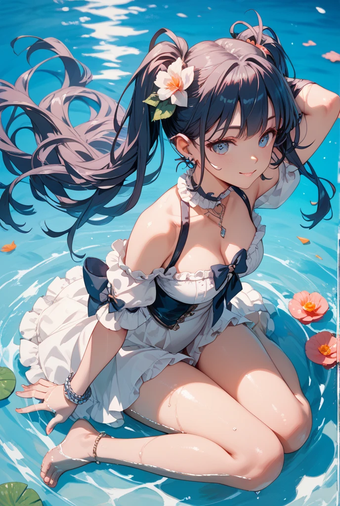 {{{{{16k}}}}}, {{{{{Unique atmosphere in the middle of the transition from girl to sexy woman, transforming a Japanese girl with a cutely pussy into her facial rank to the SSS rank of top-notch pretty actresses, She's in a cylindrical aquarium filled with female hormone fluid with a control panel that allows her to change the shape and appearance and personality of the girl inside at will, she is ambushed every night and has sex with her on all fours throughout the night, She is being pistoned hard from behind in a sexy pose with her hands in front of her, When the control slider under the aquarium was adjusted to purity, her appearance changed to cute and innocent, She was a 12-year-old girl but after four years of being raped while being injected with beauty-enhancing hormones every day she grew into a 16-year-old that she had an erotic fetish for lips and necks and waistlines, she was being raped and clearer the nip line from underbust to hips, She had a pretty face like an idol but as she grew up, she became beautiful like an actress, Her too-beautiful rounded tits wrapped in her separates flower pattern swimsuit, Her hair is replaced by a bang long glossy very Straight black hair with ribbon, The growing body is reproduced with sex-loving, thick vivid lips, Her gasps echoing through the water, She is fitted with a ribbon collar that puts people which transforms her into a cute once-in-a-millennium}}}}},{{Extremely detailed}},{{{{{integrated her head pure small, Enchanting Too thick and erotic deep pink lips, Her thickened lips shimmer with luster}}}}},{{{{{Her tattoos spread all over her body, She is tattooed with lewd flowers on her neck, arms, lower abdomen, thighs, ribbon piercings are attached all over her body}}}}}