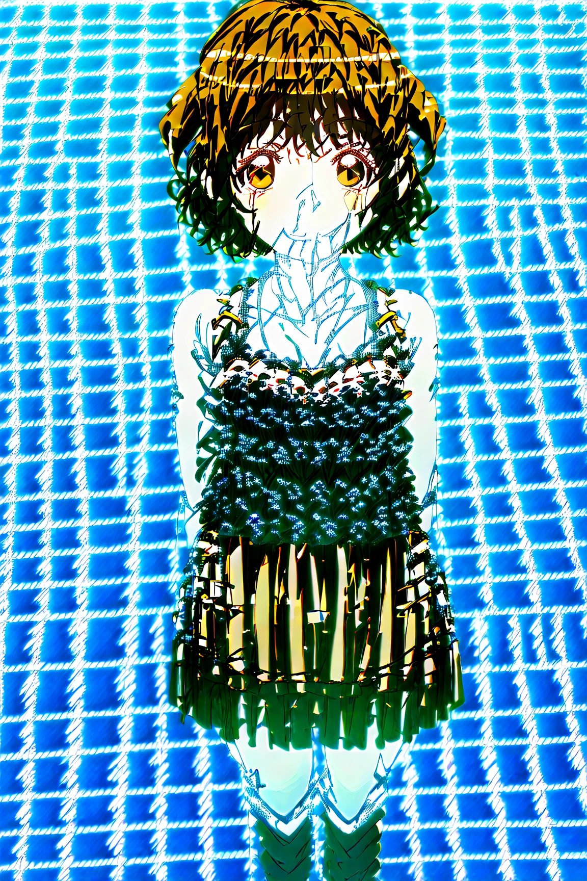 (masterpiece, Highest quality:1.2), One girl, Female Solo, Orange eyes, short hair, 160cm, Redhead,