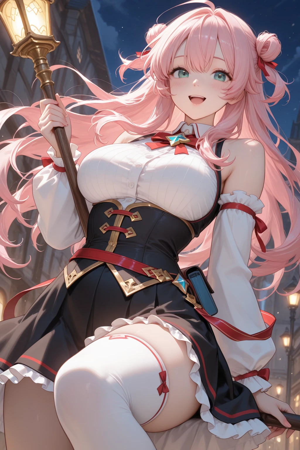 Big breasted woman showing off 