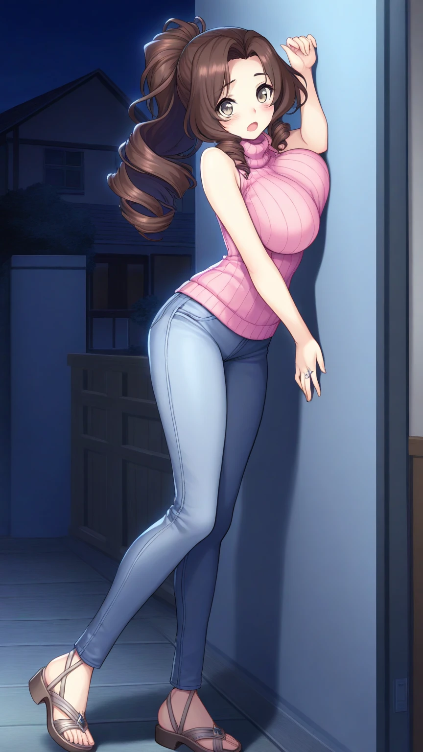 full body,too tall, giant e-girl goddess, she cant fit in a room, she had her head against the celling so she nee to band over to be able to fit in the room