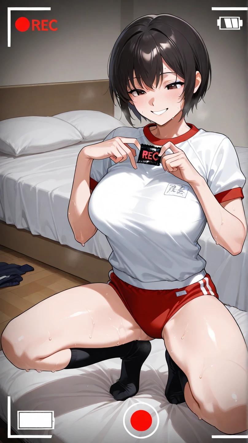 ((Girl having intense vaginal sex with man:1.3)), Anime One Girl, 22 years old, Pokemon Haruka,((May Pokemon :1.3)), red bandana, mature, Brown Hair, short hair, Blue eyes, Big Breasts, Chest cleavage, Red Shirt,super short white skirt,spats, Bounce, Thighs, indoor, 32K,Super detailed,Ultra-detailed, The perfect Mei, Red clothes,Navy blue leggings under a short white skirt, Mei's outfit, socks, whole body, Lovey-dovey vaginal sex, {{A Pokemon trainer sees May passing by and has Metamon transform into an adult May and engage in intense vaginal sex with her.}}, Intense piston movement between a man's legs, NSFW