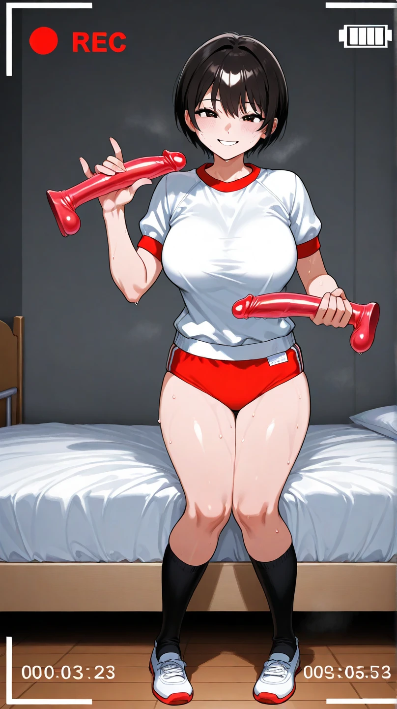 ((Girl having intense vaginal sex with man:1.3)), Anime One Girl, 22 years old, Pokemon Haruka,((May Pokemon :1.3)), red bandana, mature, Brown Hair, short hair, Blue eyes, Big Breasts, Chest cleavage, Red Shirt,super short white skirt,spats, Bounce, Thighs, indoor, 32K,Super detailed,Ultra-detailed, The perfect Mei, Red clothes,Navy blue leggings under a short white skirt, Mei's outfit, socks,  whole body, Lovey-dovey vaginal sex, {{A Pokemon trainer sees May passing by and has Metamon transform into an adult May and engage in intense vaginal sex with her.}}, Intense piston movement between a man&#39;s legs, NSFW