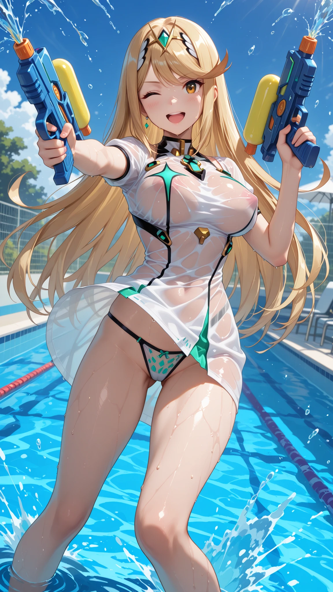 ((((Representative work 3.0、top-quality、Holding out a plastic bottle to us 3.0、Simple One Piece Competition Swimsuit 4.0、Split abs、Indoor pool、Wet Body 4.0、Brown skin、Pink hair 3.0、dynamic pose1.5、large full breasts、Brown skin color、A pink-haired、Wearing sweat、ssmile、a blond、))))、a blond、(((Pose with emphasis on the chest)))、Long body、(((((、long legged))))),((((darkskin)))),((sun burn)),Whole human body、(((Shyness)))、Realistic skin type、an anime girl、Detailed Digital Anime Art、A seductive anime girl、extremely detailed art germ、a hyperrealistic schoolgirl、Ilyakukvshinov、Smooth Anime CG Art、Ultra Realistic Woman、ig model、ArtGerm、Photorealistic anime girl rendering、digital anime art