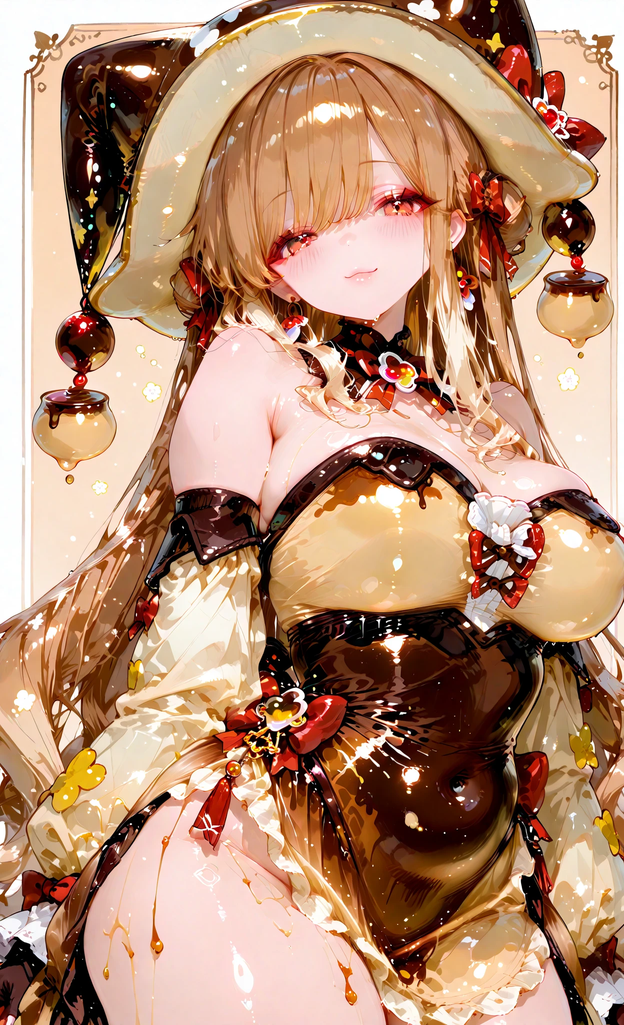 (masutepiece) ((Kaleidoscope)) ((Harmonious)) (ultra-quality) (very exquisite) (Professional Balance) (absurderes) (Wide Shot) (1人の女性) ((Upper body)) ((fullllbody)) ((G Cup Breasts)) (Fine-grained body lines) ((realisitic:0.75)) (zettai ryouiki) (Hi-Res Textures) (Clearly draw the shape of the nose) ((Exposure 1:0.25)) (((Shiny skin))) (X Hair Ornament) (Ornament Heart(Bracelet、gargantilha、ear ornament) (((((Beautiful little bun hair in yellow color))))) (Wave hair) (Quality and beautiful finger placement) (Fine, Beautiful clean hands) (It clearly depicts the reflection of small white light in the pupil, which adds depth to the pupil) (((top-quality、Elegant yellow detail eyes))) (((Ultra Definition Masterpiece Highest Quality:1.2 4DCG high quality))) (Highly detailed face and eyes) (24-year-old woman) (Model body type) (Slender and long legs) (A slender) (mascara) (eyeshadows) (eye liner) (Glossy lipstick) (lip stick) (((((Red Sapphire× Angel Ribbon× Micro Micro Bikini × Ruffles))))) (((G-cup emphasis))) (((NSFW1:1))) (G Cup Cow) (((((G Cup))))) (Hold in your arms) (Photorealsitic) (8K Character Concept) (((32K HD image quality...)) (conputer graphics) (angelicales、pastels、Feather 1:1.5) ((((angelicales)))) (((((Angel Ring))))) (((((Mandarin Garnet Wing))))) ((((((Angel Hagoromo)))))) (((((Ornate garter belt ruffles))))) ((((The evolution of depiction+)))) (((Add charms to the background))) (((((All backgrounds are Rainbow)))))