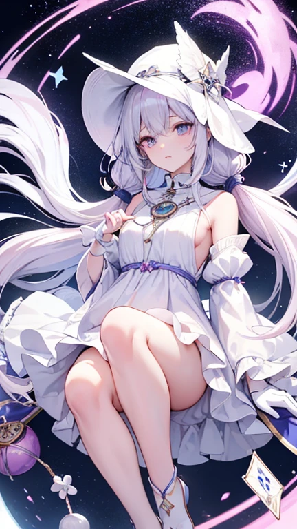 1girl, anime, cute girl, blank background, white background, fantasy, detailed fantasy dress with highlights, beautiful face, beautiful eyes, dark colors, black hair with multicolor streaks, red eye with different color pupil in eye, multicolor eye, medium breasts, slight cleavage, beautiful skin, cute, breast curtains, extremely delicate and beautiful, (beautiful detailed face:1.0), (detailed deep eyes), symmetrical breasts, deep eyes, shiny skin, portrait, slender waist, hips wider than shoulders, thighs, expressionless, young girl, luminous eyes, adorable,(Kpop idol),(aegyo sal:1),(Platinum blonde hair:1),((puffy eye)),Black panty,sexy posture,Superskirt, Ultra-high resolution,Black collar,slim figure, Abdominal y tattoo, womb tattoo,Tight-fitting leg ring,y tattoo on half-body,Bare skin, Armored hand,Hidden fingertips,Hand covered,Arm covered,Fist covered,{{beautiful detailed fingers}}, tufts of hair, moderate beautiful breast:1.0,(masterpiece:1.2), best quality, high-res, HDR, perfect face, intricate armor, delicate blue filigree, intricate filigree, red metalic parts, detailed part, dynamic pose, dynamic lights, cute face, neutral expression, shuimobysim, lotus, Hanfu, maxi skirt, dress conservatively 1girl, solo, long blue hair, standing, One lady,14years,((White hair) ,(Shiny purple bodysuit with microskirt),((Fantasy, Moon Night)), gradient_eyes,