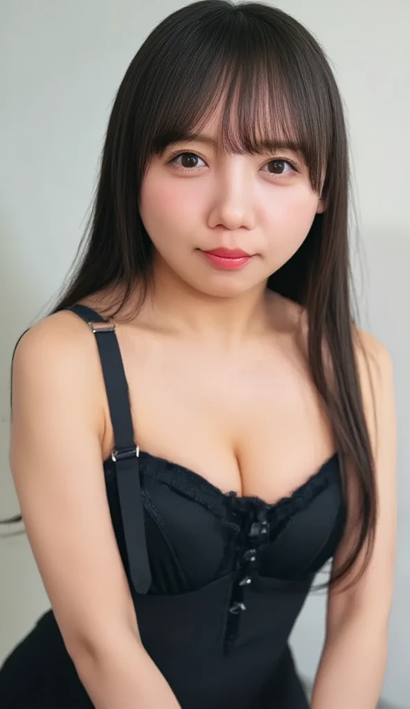 (Highest quality, 8k, High resolution, Tabletop:1.5), (Very detailed:1.5),(Realistic ,Realistic ,Photorealistic:1.5), One Girl, (Perfect body :1.8), Very detailed face, Detailed lips, Detailed eyes, Sexy double eyelids, Beautiful attention to detail, Beautiful lip detail, Sexy seductive pose, Wearing lingerie, there is nothing, Movie angle, Professional Lighting, unity 8k wallpaper, beautiful, masterpiece, Highest quality, Embarrassed laugh, (Large Breasts:1.8), (The body is slim:1.5), (See-through cute lingerie:1.5),(18-year-old:1.8)