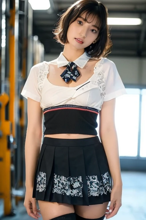 (8k, RAW photo, best quality, masterpiece:1.2), (realistic, photo-realistic:1.37), ultra-detailed, beautiful face,
1 girl,cute, solo,beautiful detailed sky,detailed tokyo street,night,
medium breasts,beautiful detailed eyes,(collared shirt), bowtie,pleated skirt,(short hair),floating hair,((Crotchless Panties:1.4)),((pussy:1.4)),((the wind blows up the skirt :1.4)),(((The skirt flutters in the wind、Wind Lift-Up Skirt:1.4)))