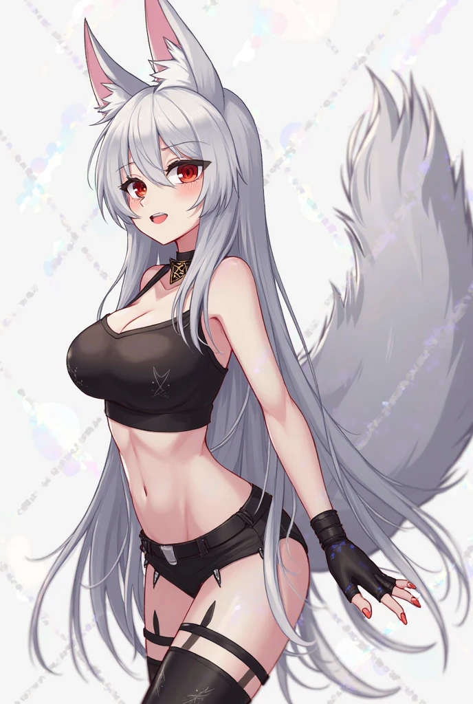 Long silver hair、tights、mini skirt、During sex、Ahegao、Inserted、Cowgirl