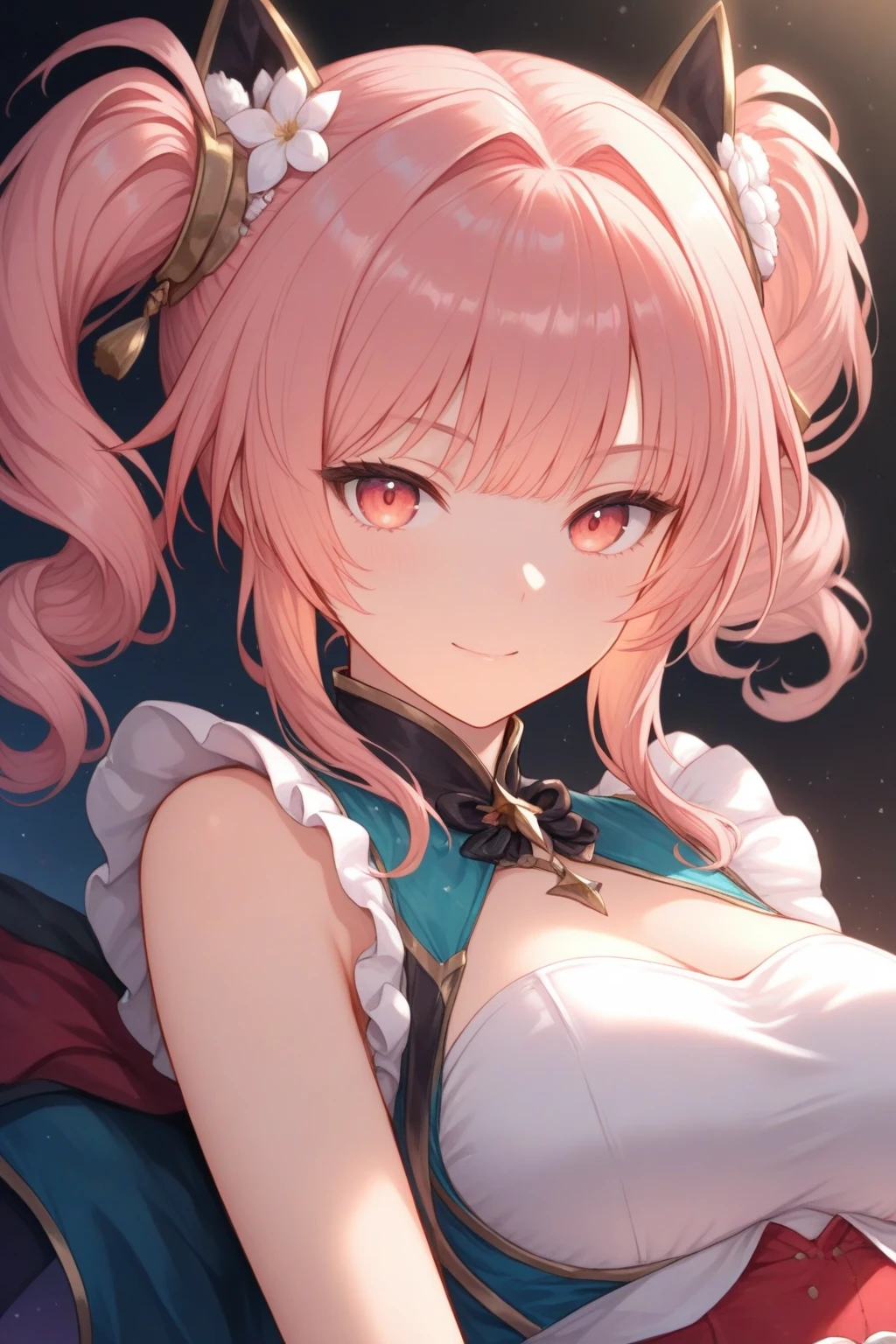 Princess Connect,Yui,Hair length to shoulders,Hair pink color