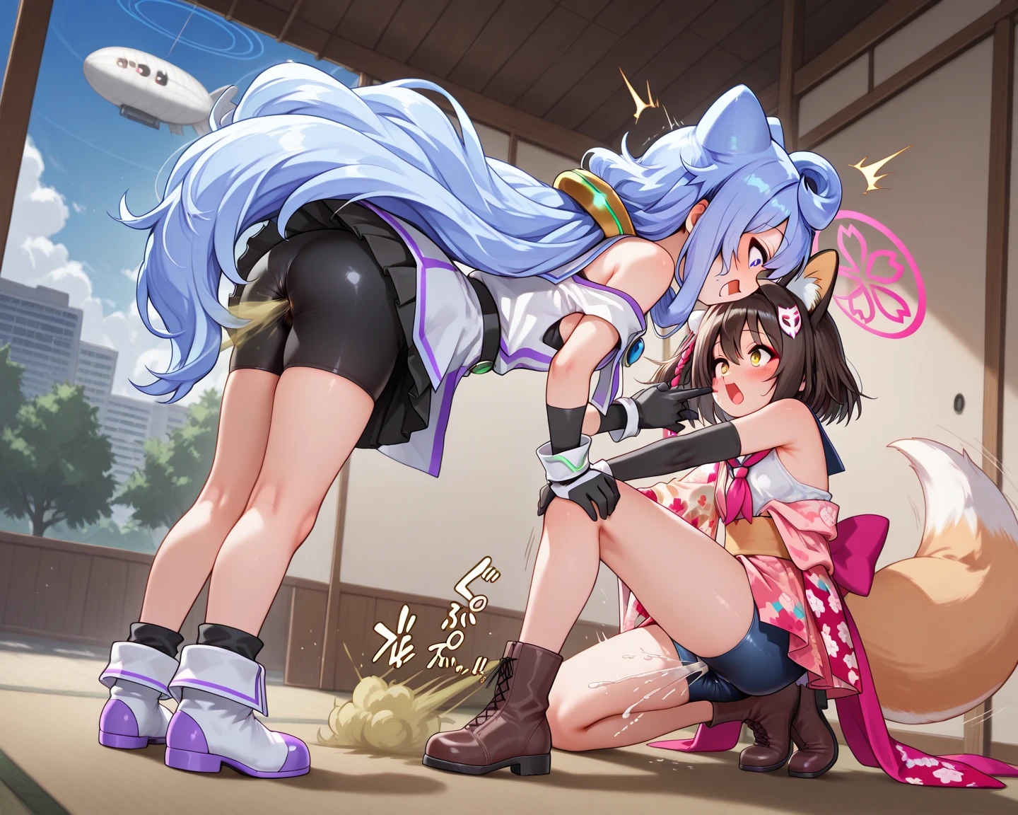 (score_9:2.0), (ai-generated:1.2), (Maximize Detail Slider:1.2), (Insanely Detailed:1.2), (source_anime:1.2), (Vaginal:2.0), (standing sex:2.0), (lifting leg:1.6), (Deep Moan:2.0), (Virtual Engine:1.5), (Pro-level Texture Detailing:1.5), (Ultra HD Clarity:1.5), (Direct Preference Optimization:2.0), (2girls, hu tao \ ganyu (genshin impact\), yuri, lesbian sex, strap-on vaginal, huge thighs, huge ass, nude, thick nipples, wet nipples, thick breasts, (looking at the viewer), (moaning:2.3), perfect breasts, detailed nipples, areola, perfect areola, thicc, (big breasts:0.8), (huge nipples:0.7), excited face, blush, (very cute), twintails