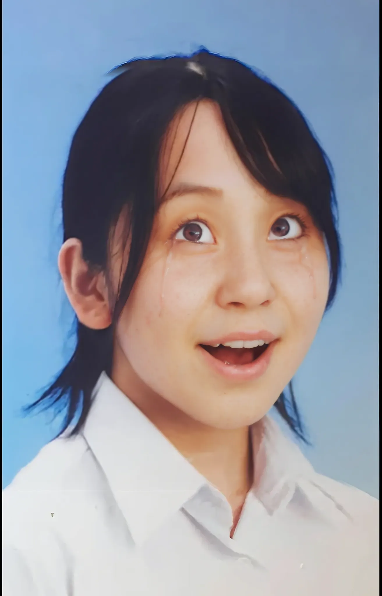 The girl smiled innocently