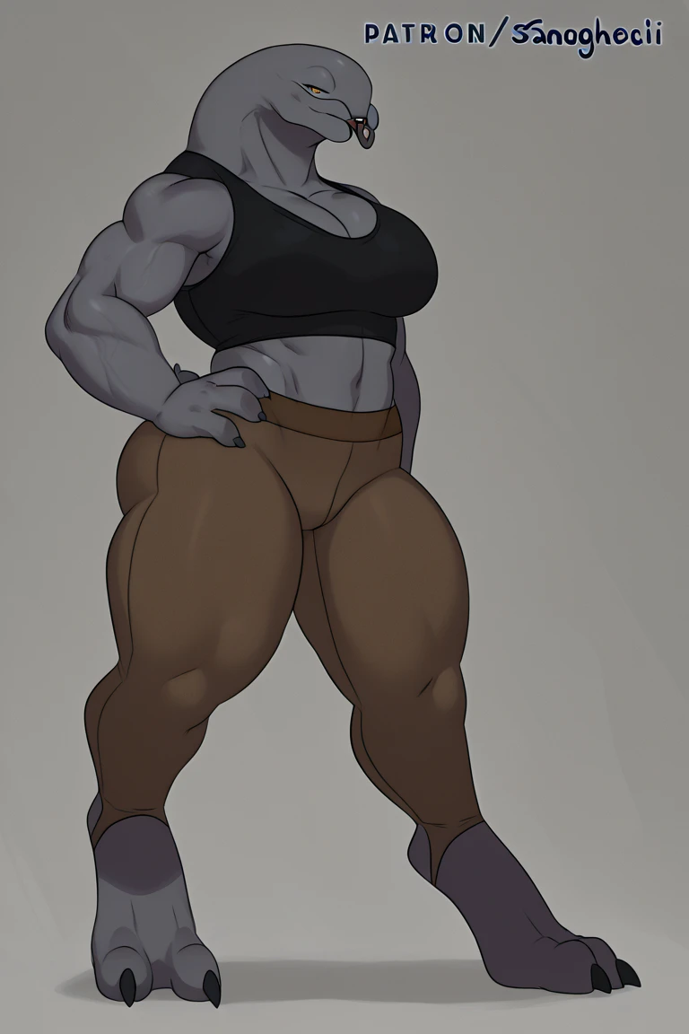 [otter], [Uploaded to e621.net; (Foxovh), (Pixelsketcher), (mayosplash], ((masterpiece)), ((HD)), ((furry; anthro otter)), ((detailed fur), ((detailed shading)), ((beautiful render art)), {furry otter; brown fur, (big breasts), (nipple slip), (cameltoe), (huge ass), (sports bra), (tight sport shorts), (leggins)}, {(standing), (sexy pose), ((front view)), (looking at viewer)}, [background; (bathroom)]
