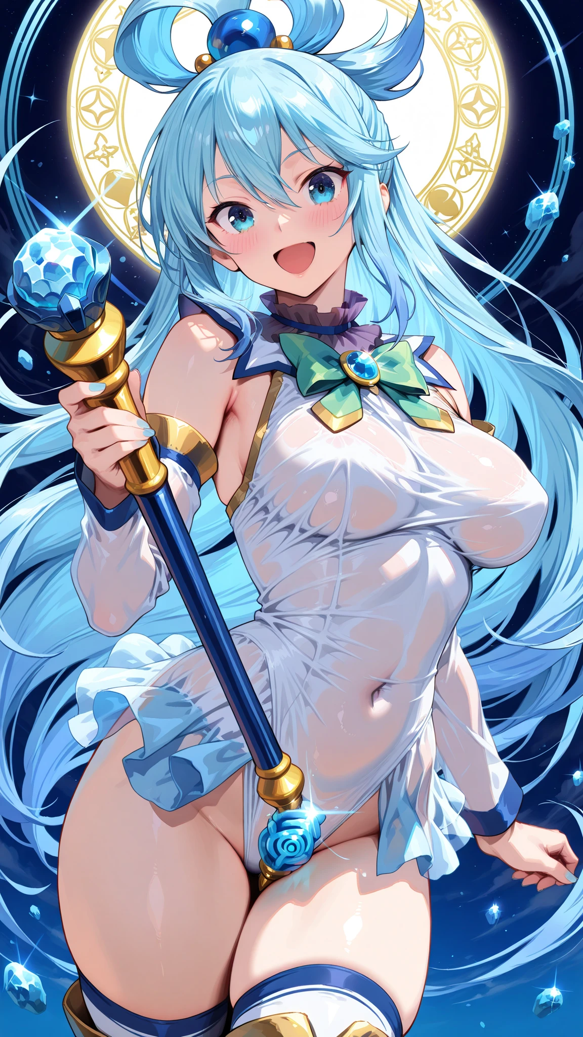 Anime kawaii woman Sexy Perfect sensual body large breast Nice Butt,(Rosto lateral de beleza,Cabelos longos e coloridos,fechando os olhos,obra de arte Narcissus),with rainbow colored background, (illustration:1.2,arte em papel:1.2, emaranhado, a 3D render),(melhor qualidade, alto detalhe, obra de arte, cinematic lighting, 4K, Claro-escuro)