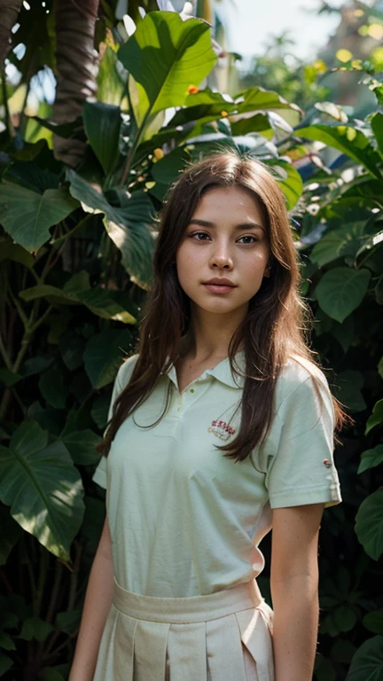 photo of Kryst4lB0ydd_HM-135, a woman, perfect hair, (modern photo), wearing polo shirt and khakis, 20mm medium telephoto (analog, cinematic, film grain:1.3), Bioluminescent Jungle, Dense jungle of glowing plants and creatures., detailed eyes, professional pose, (epiCPhoto), (looking at viewer:1.1), (cinematic shot:1.3), (short style lighting), <lora:add_detail:0.5>