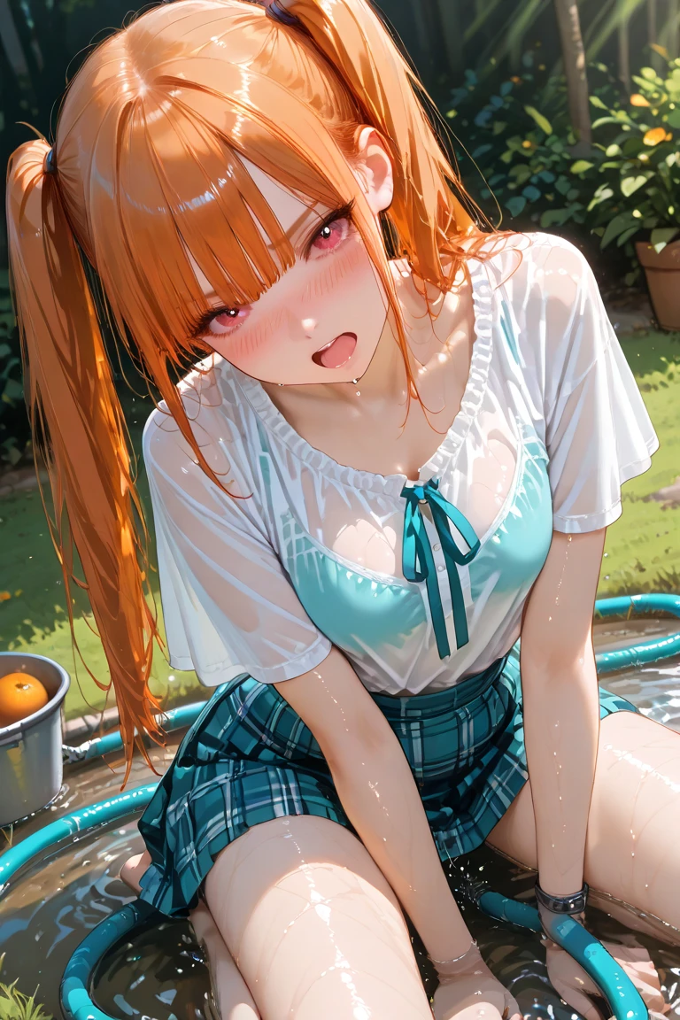 (masterpiece, best quality:1.2), in the bathtub, school girls , school girls outfit, tight shirt , wet clothes, soaked, wet hair, wet skin, translucent, glistening with oil , dishevelled , skirt dark red , plaid skirt , pleated skirt , Tight shirt , white Shirt , school girl , red knot , red bow , school , big breasts , vomiting from mouth flowing down stained her shirt , vomiting from mouth flowing down her shirt , Puked up flowing , vomiting from mouth pour down stained her shirt , twin tails hair