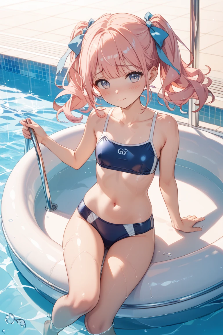 ((Top Quality)), ((Masterpiece)), ((Detail)), Perfect face, Perfact bodty, sitting on the swmming pool, listening to music, wearing headphones, wearing swimsuits, swimsuits are transparent, legs open Sitting wide open, wearing tight clothing (yes, buttocks and breasts are exposed). I see a face, one women