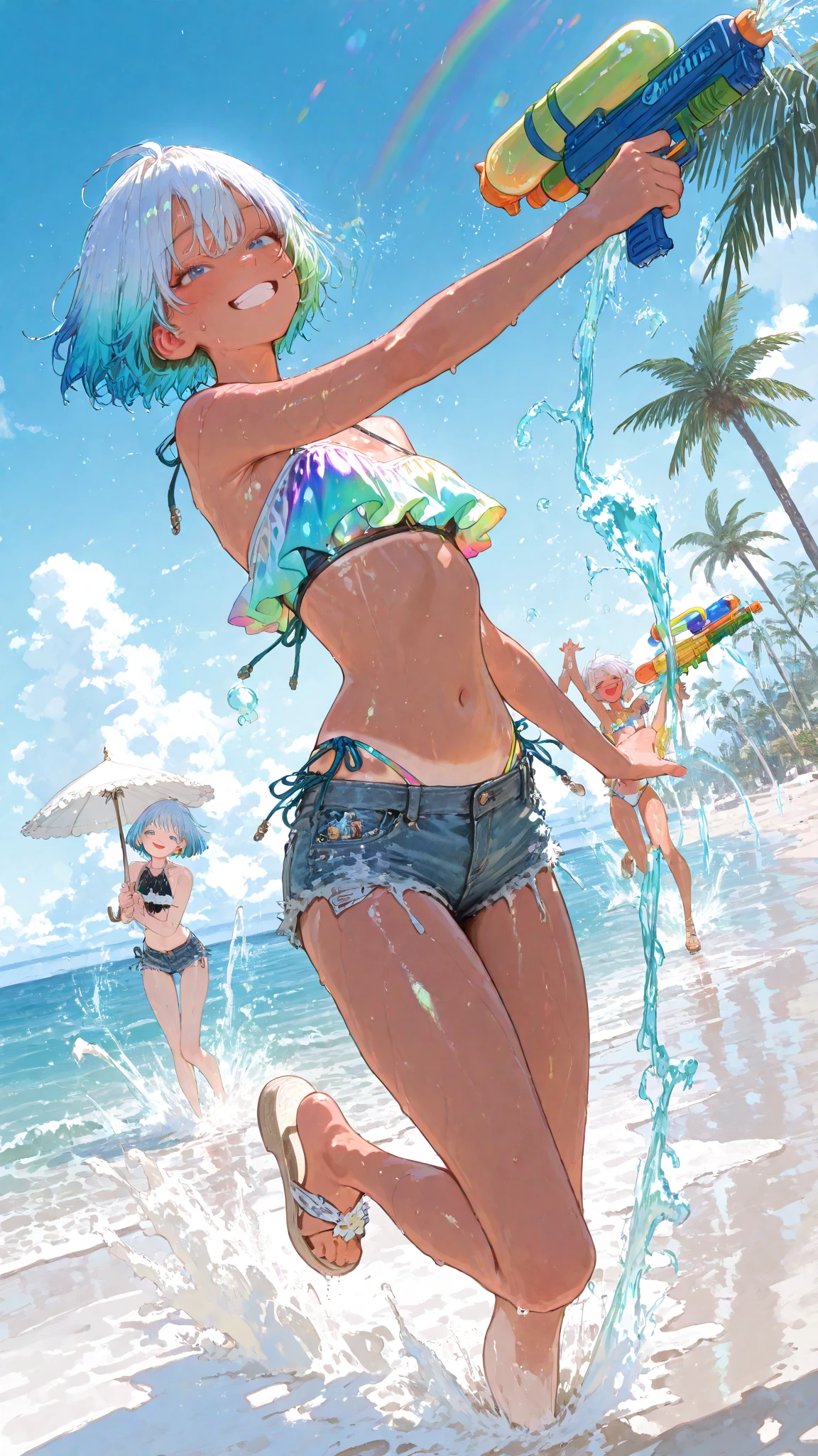 Bulma from dragon ball z in a super thin bikini