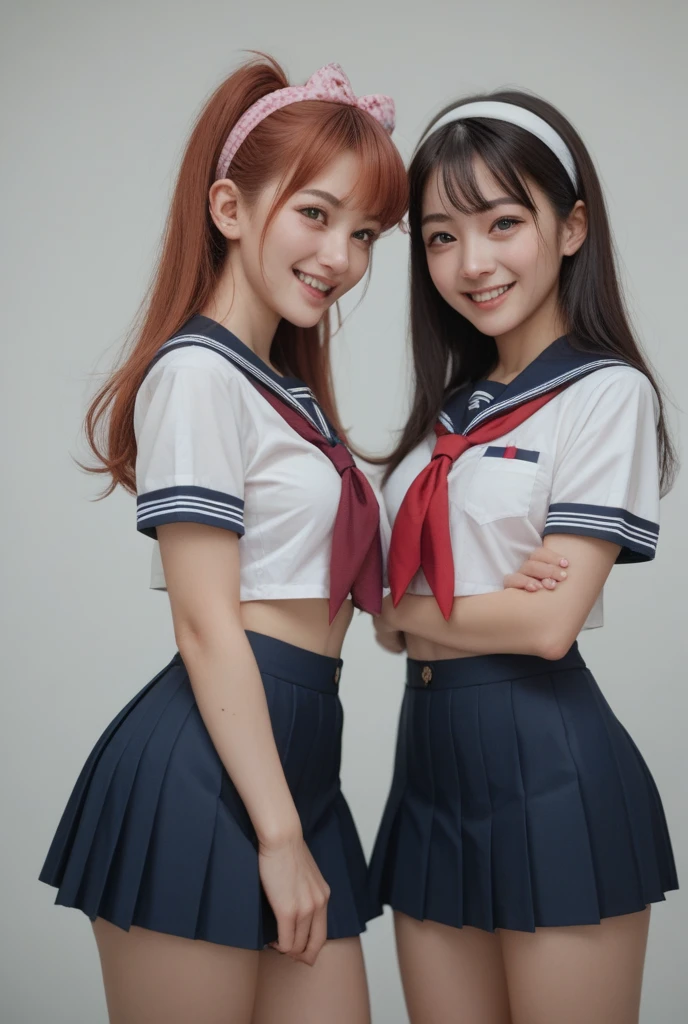 huge tit、Red ribbon at chest