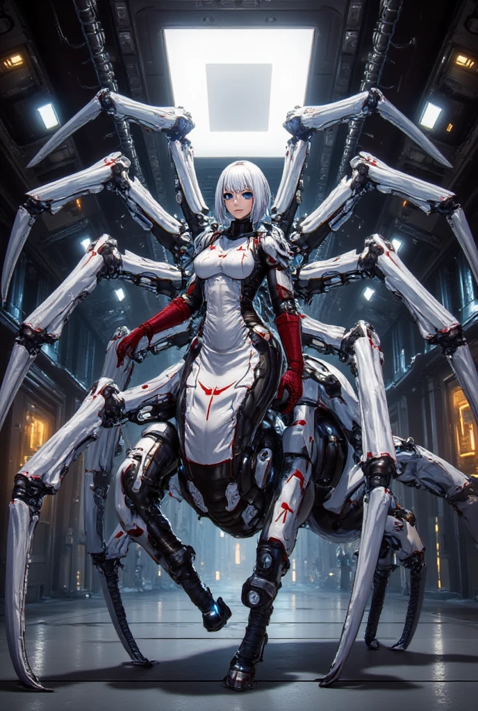 NSFW, sexly, erotic, Ultra-high resolution and high quality images、A female android dressed in a maid outfit has an overwhelming number of mechanical arms, like the Thousand-Armed Kannon statue.、Take dynamic poses、Please create an image that looks like it is drawn from a diagonal angle looking up.。The background is completely filled with these countless arms.、His arms are blocking my view。Emphasizing the complex mechanical structure of each arm、Draw detailed and delicate lines。In an abandoned industrial environment、A futuristic and highly technological backdrop highlighting the android's powerful and dramatic presence、Please express a scene with an overwhelming number of arms outstretched.。 In a dynamic pose、Angle that can be seen from diagonally below。 --Highly detailed, --vivid colors, --dynamic pose, --sharp focus, --dramatic lighting, --realistic anatomy, --high_quality, --ultra_detail, --intricate_design, --extremely_detailed, --hyper_realistic, --zenith, --manupulator fingers, --dystopia, Thousand arms, Oblique angle, --sexly