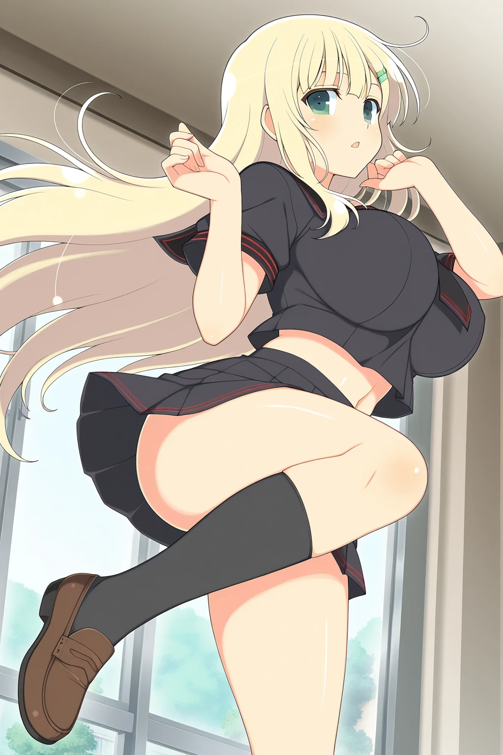 (masterpiece, highest quality:1.2), 1 girl, alone,Are standing_Split, 
long hair，Bunny Girl