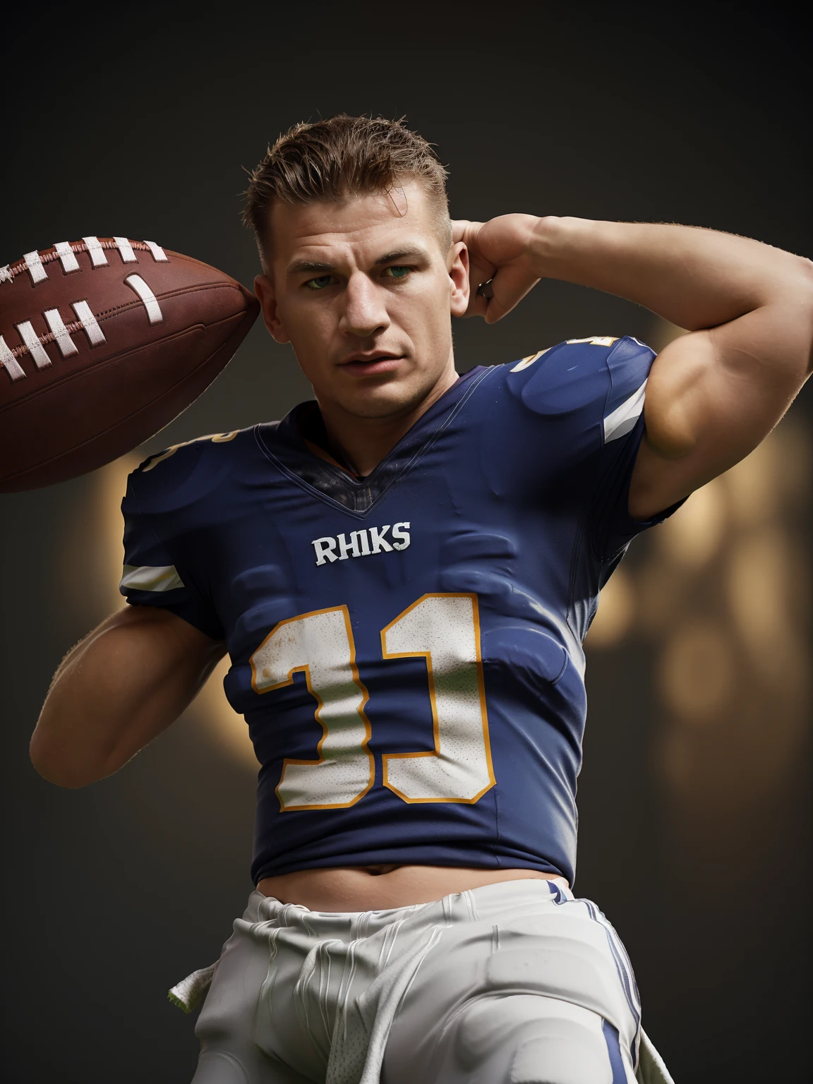 Football player with  