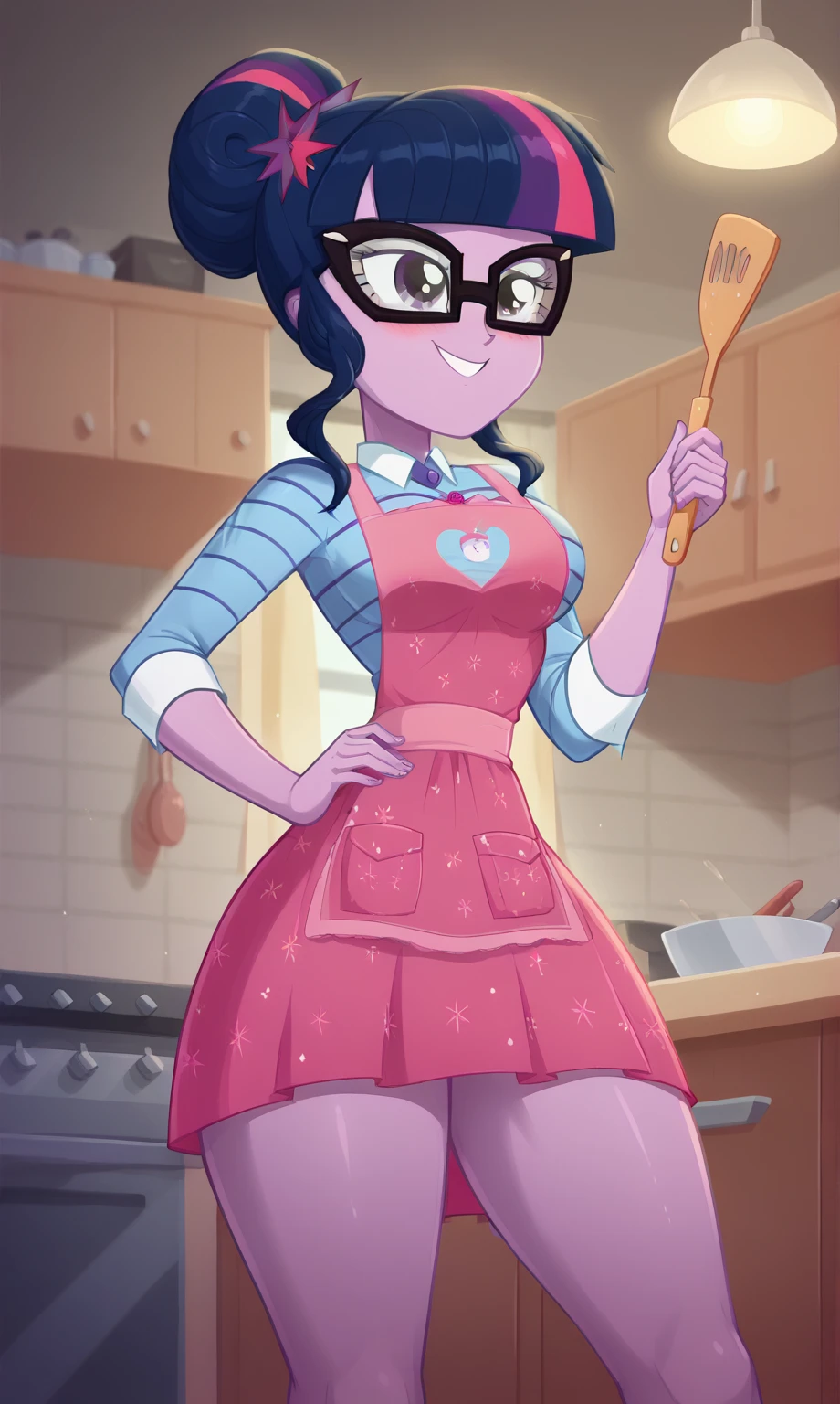 score_9, score_8_up, score_7_up, score_6_up, score_5_up, score_4_up, twilight sparkle, sci-twi, pony tail, glasses, equestria girls, (show accurate equestria girls:1.3), solo, cute, best high quality, high res, (anatomically correct), soaking, wet hair, naked, female, sexy, smile, looking at viewer, lidded eyes, ass, looking back, back view, leaning forward, bend front, shower, tiles wall, vulva, hands in front, soaked body, wet, shower room, lip bite, exposed breasts, bedroom eyes, creampie
