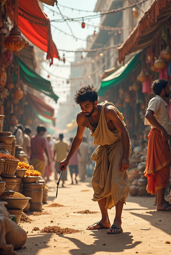 Got it. Agar aapko ek image chahiye jisme log snakes bech rahe hain, to yeh command use kar sakte hain:
---
**Create a high-definition image depicting a market scene in India where people are selling snakes. The design should include:**
1. **Setting**: An Indian market or street scene.
2. **Characters**: Vendors in traditional Indian attire selling snakes.
3. **Elements**: Include snakes on display, with vendors interacting with potential buyers. Ensure the scene captures the lively atmosphere of a bustling market.
4. **Color Scheme**: Use vibrant and realistic colors to reflect the energy of an Indian marketplace.
---
Is command se aapko ek clear aur specific image mil sakti hai jo aapki requirement ko fulfill kare.
