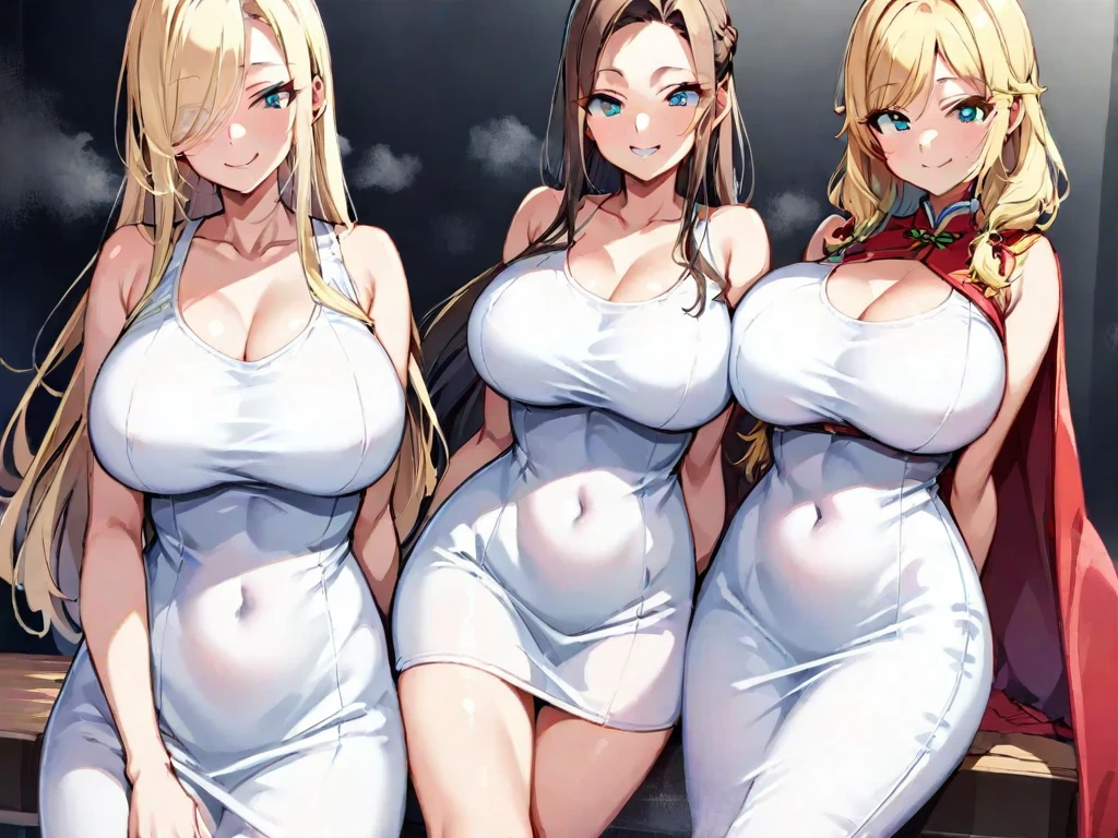 better quality, four blonde bimbos, Nus, pregnant, écarter les jambes, (Huge boobs :1.4), Lips, (ultra detailed), (Fond d'écran Unité 8k), (illustration ultra fine), (Point de vue:1.2), proche du spectateur), (concentration sur les seins), (18 ans), (undress:1.5)