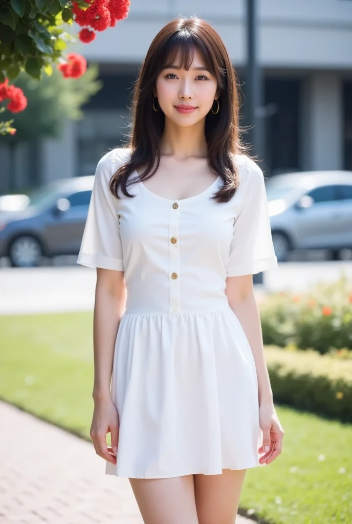 a beautiful 18 year old korean girl in a university costume with an above knee length dress, graduation taking costume, graduation cap, detailed face and eyes,flawless skin,long hair,elegant pose,beautiful detailed dress with intricate patterns,outdoor campus setting,golden hour lighting,vibrant colors,cinematic lighting,epic scale,highly detailed,photorealistic,masterpiece, beautiful face, realistic face, realistic skin, realistic smile, realistic atmosphere, every thing is realistic, cutest smile, realistic body, realistic body language, mouth watering beauty, upper body shot, cute face, stylish look, stylish angles, tempting eyes, realistic hands, realistic arms, realistic hand fingers, realistic legs