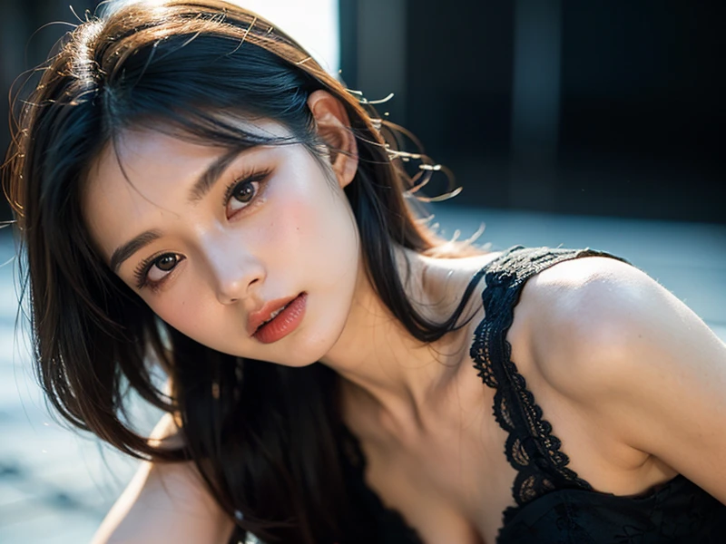 (((Realistic photograph))),A full-body photograph:2, beautiful girl, View your viewers, Wearing a fishnet leotard:1.77, (Cleavage:1.3),A photograph taken in the living room on the 50th floor with a large window:2.52、(Environment details:1.3),(RAWphotograph, CG unity, photograph, ultra Realistic details, Sharp focus, Detailed skin,4K, High resolution, masterpiece, highest quality, Realistic, Vibrant:1.2),(32k,16k,8k,4K, 超High resolution, High resolution, Professional, Like a movie, movie, dramatic),The large windows offer a beautiful view.:1.44,Look up at the camera:1.33