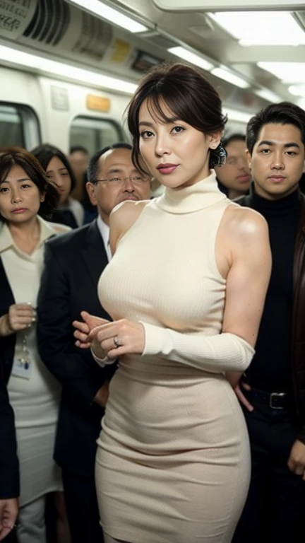 Sunglasses All Men、Only guys、When a man、Guys only、When a manたくさん、(何千人ものWhen a man彼女のbreastsoutを掴む:1.8)、(Put your hand in the crotch:1.7)、(Grabbing the crotch:1.7)、（Lots of angry hairy black middle-aged men wearing sunglasses:1.8）、(Best Quality, 8K, masutepiece, Ultra HD: 1.3), 1girl in, small tits ,light brown hair, Blunt bangs, hair behind ear, hair over shoulder, Long hair, slender body shape, Ultra Fine Face, Delicate lips, Beautiful eyes, Double eyelids, lipsticks, thin blush ,Green eyes ,perfect glossy skin,flawless skin,fair white skin,perspiring,A gaze that invites you, breastsoutをはる,Ultra-thin hands, Ultra-fine fingers, （White collared shirt:1.4）, （Black tight business mini skirt:1.5）、（The skirt is worn:1.4）、NSFW:1.1, beauty legs ,pumps. (areola is visible:1.2)、(The nipple is visible:1.2)、is standing、(astonished face:1.3)、[[[[lower back、breastsout]]] ]、being thin、（Many hands touch her:1.9）、Inside a crowded train、(Brighten the background:1.5), （Don't look here）、（Normal finger）、（accurate fingers）、（open one's legs）、（Diverse poses、Diverse angles:1.2）、