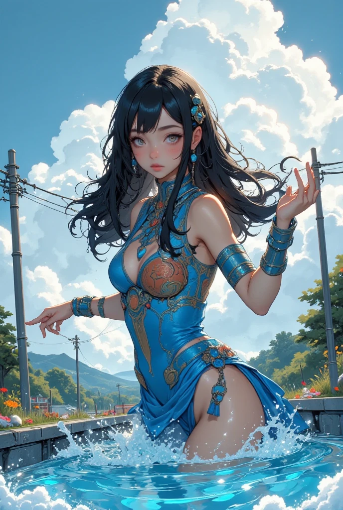 She is touching her clit in her Chinese dress、8K、、Highest quality、Tabletop、Ultra HD、Ultra-detailed、so beautiful、Ultra-detailed髪質、so beautiful、Portrait、Esbian all over、Captivating look、Beautiful woman、Long Blue Hair、blue eyes、Glowing Skin、bursting breasts、Very large breasts、Very big ass、Water droplets running down the skin、The background is a great night pool、naked、Excessive pubic hair growth、Two arms、Two Legs、I can see the、blush、She looks like she's feeling good、Detailed and high resolution clothing fabric、I want to see her pussy、彼女のI can see the、The Chinese dress has a honeycomb pattern.、Sweat dripping down my entire body、Sexy black stockings in Chinese style:1.5