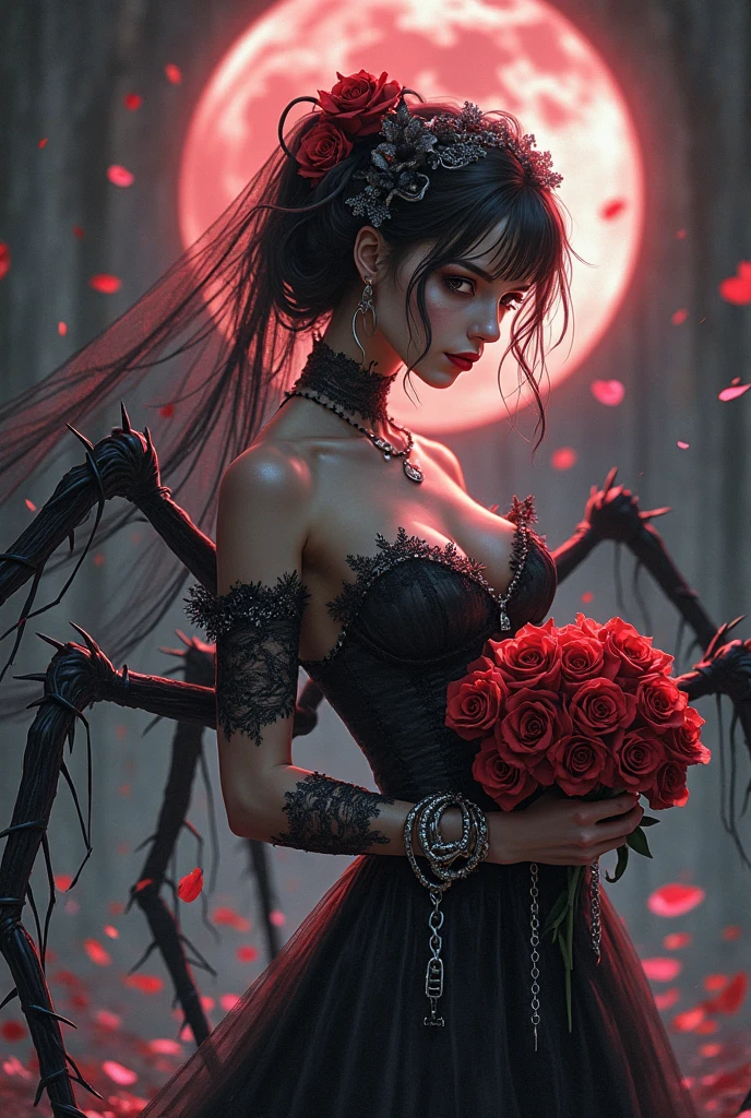 1girl,NobaraJK,<lora:nobaraJujutsuKaisen_v1:1>,( brown eyes, straight hair, short hair, side bangs:1.6),(rose petals, rose thorns:1.8),(roses grow on the chest, rose thorns on the bones:1.6),volumetric lighting,best quality,intricate details,sharp focus,masterpiece,
(brown eyes, brown | orange hair, square, straight hair:1.4),(drawing of roses on the cheek, rose petals, rose thorns:1.5),(evil:1.5),
<lora:DonM3v1lm4dn355:0.8>,
DonM3v1lM4dn355,
<lora:Furtastic_Detailer:0.7>,